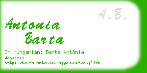 antonia barta business card
